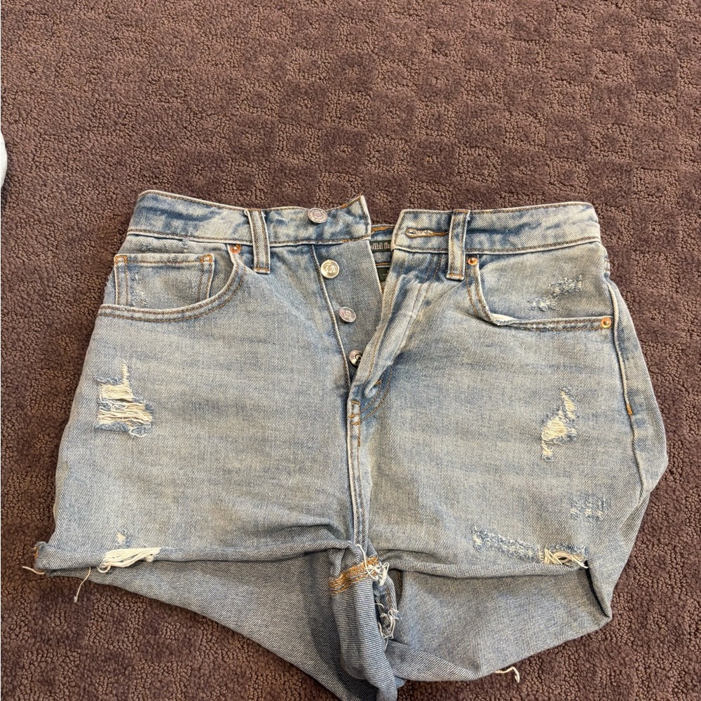 Wild Fable Blue Distressed Jean Shorts